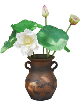 仿真荷花假花莲花摆件橱窗