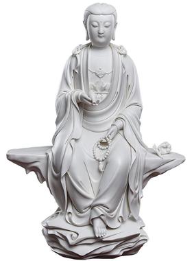 戴玉堂陶瓷摆件《普度众生观音菩萨》林建平佛像家居客厅艺术品