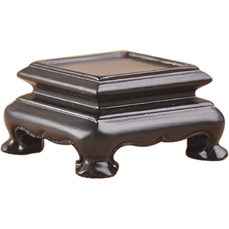 红木印章摆件底座整料玉石奇石头底座茶壶花盆景玉玺方形古玩底座