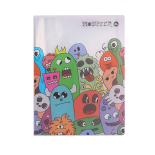 TOPTEAM千千圈文件夹多层学生用透明插页资料册麦思考A4可爱卡通塑料试卷收纳袋奖状收纳册整理神器40页白色