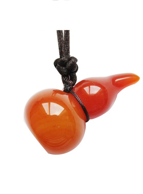 纯天然红玛瑙招财葫芦玉石吊坠