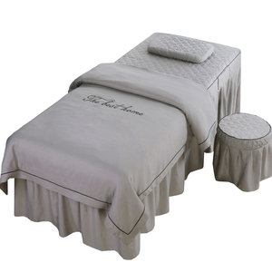 网红美容床罩四件套全棉欧式简约高档奢华美容院按摩理疗洗头床套