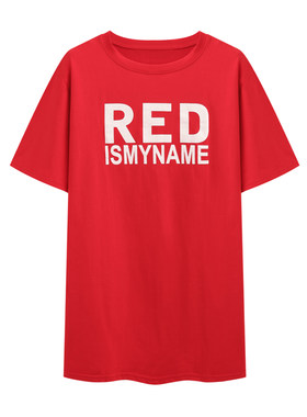 字母印花上衣长款大码短袖t恤