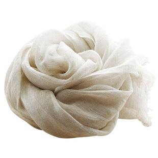 出口日本原单纯麻麻灰效果亚麻防晒防紫外线围巾纯色素雅男女披肩