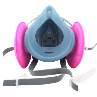 3M7502+2097/2091防尘电焊面罩中重粉尘烟异味防油烟面罩船厂焊接