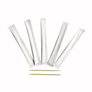 包邮单根竹牙签一次性白皮书写纸机制三边压合独立包装酒店餐厅