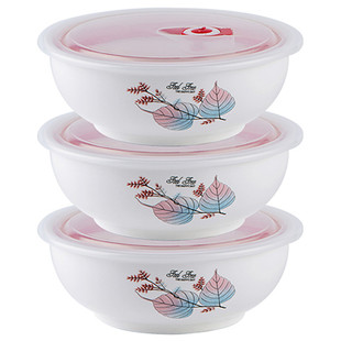 陶瓷保鲜碗大容量带盖保鲜盒大号泡面碗微波炉加热饭盒冰箱收纳盒