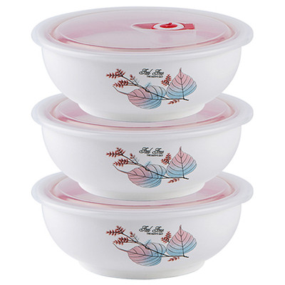 陶瓷保鲜碗大容量带盖冰箱收纳盒