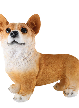 仿真客厅家居饰品树脂动物名犬