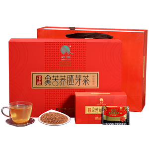 邛池黑苦荞茶礼盒装红色苦荞茶600g大凉山荞麦茶果实麦粒胚芽茶