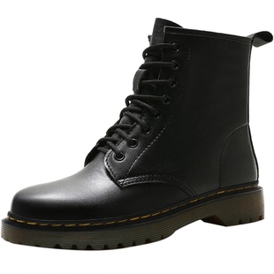 PM加绒马丁靴女2026年新款冬季英伦风厚底网红爆款真皮小个子短靴