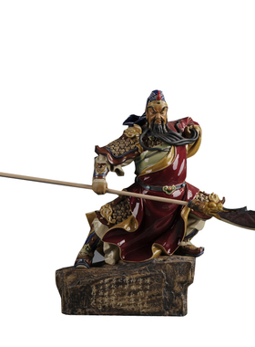 陶瓷工艺品摆件石湾公仔家居饰品艺术武财神武将摆设忠义千秋关公