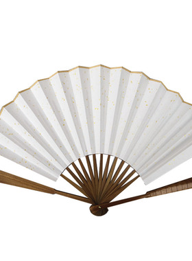 文玩10/12寸竹节宣纸折扇空白