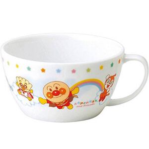 现货日本制造面包超人陶瓷辅食碗单手柄饭碗宝宝儿童碗轻质瓷器