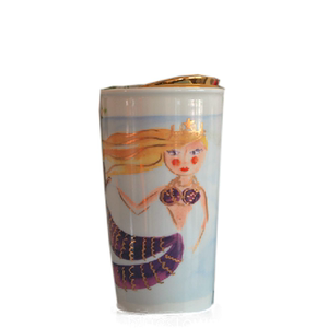 正品星巴克杯子 周年庆艺术人鱼系列 美人鱼双层陶瓷杯马克杯