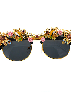 墨镜女士性感遮阳水晶眼镜