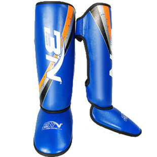 BN泰拳护腿儿童拳击护腿板跆拳道搏击散打护小腿小孩护脚套3n护具