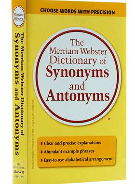 【中商原版】韦氏同义反义字词典 M-W Dictionary of Synonyms and Antonyms 麦林韦氏词典 Merriam Webster
