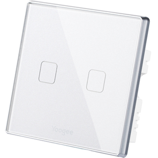 yoogee优阁智能开关无线触摸遥控面板86型单接收二开兼容博联