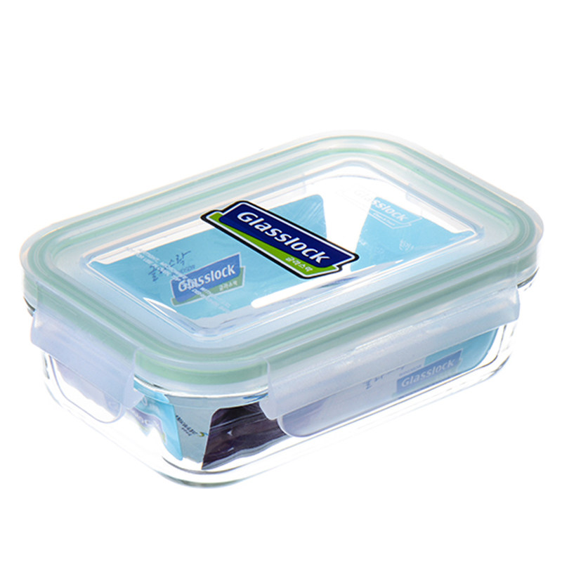 韩国GLASSLOCK耐热钢化玻璃保鲜盒长方形微波炉饭盒便当盒695ML