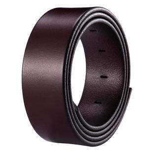 皮带男真皮不带头男士无头皮带条牛皮腰带针扣宽扣眼横孔眼裤带身