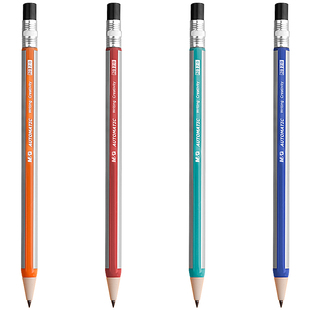 晨光正品2.0mm自动铅笔按动粗头笔芯铅芯2b2比小学生儿童写不断的不断芯考试绘画专用练字免削活动削笔刀