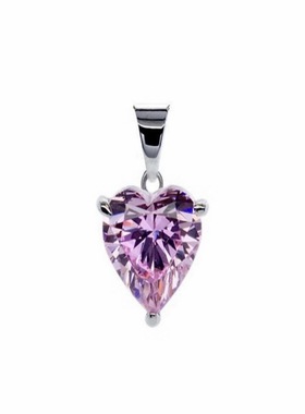 现货 香港专柜代购Carat London 心形人造钻石 粉钻 白钻项链吊坠