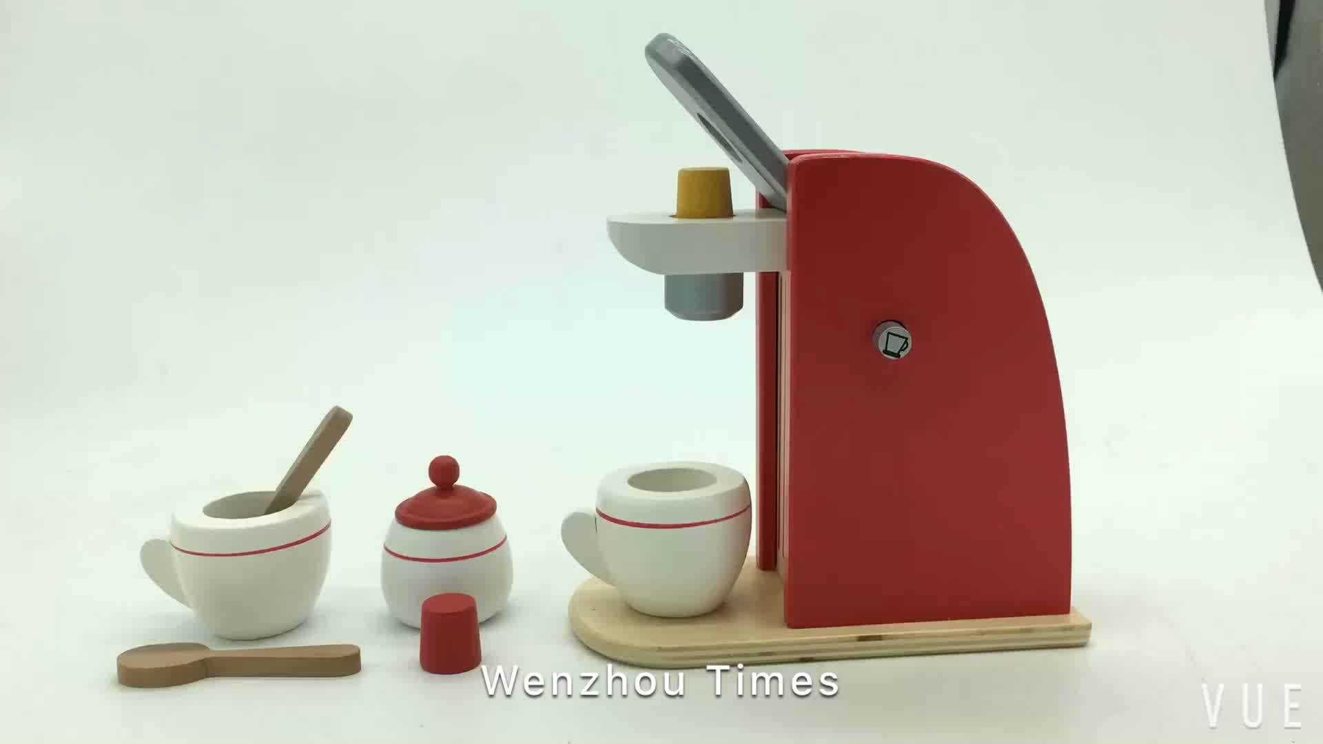 Wholesale Toddler Pretend Play Mini Wooden Toy Coffee Pot For Fun