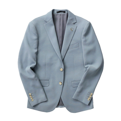 脊椎动物男装原创浅蓝色西服西装