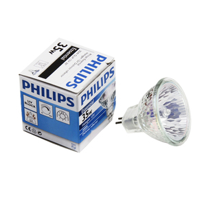 飞利浦卤素灯杯12V低压20W35W50W卤钨射灯MR16插脚灯泡MR11