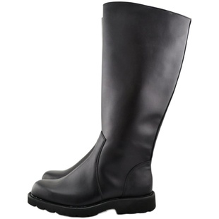 高筒靴子阅兵长筒仪仗队皮靴国旗班升手靴马术靴男女秋冬加棉真皮