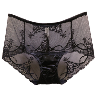 爱戴胸罩19231配套中高腰提臀包臀性感网纱青年女士内裤唯美12230