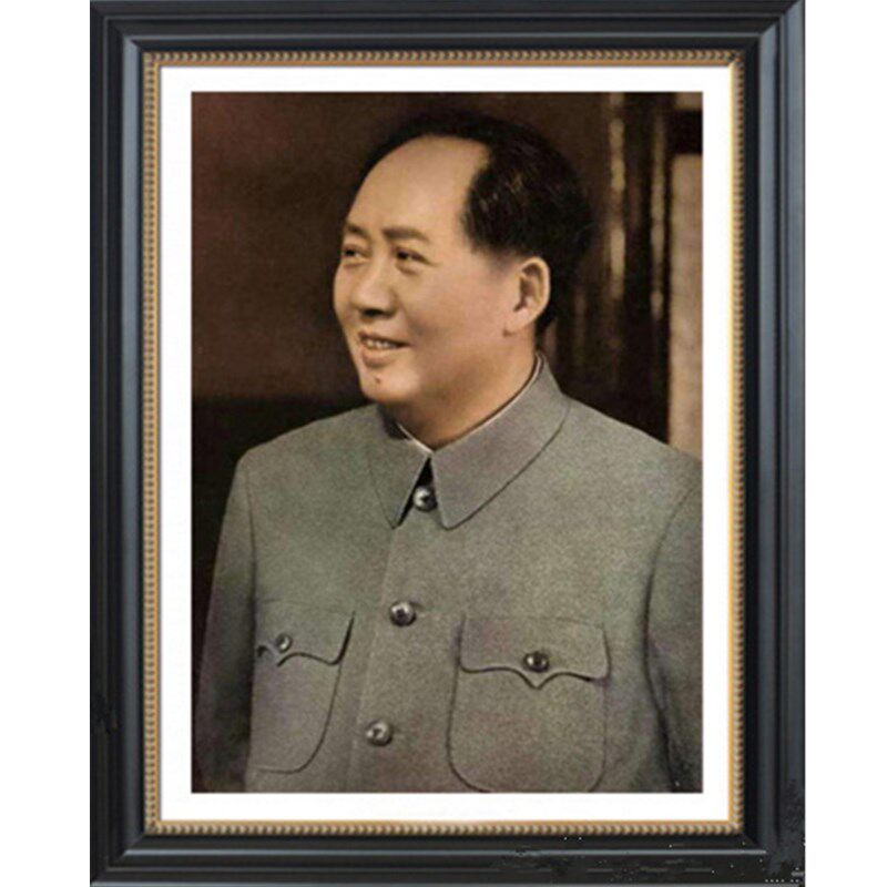 毛泽东像钻石绣毛主席关像客厅画