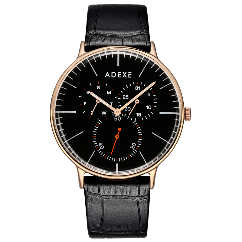 adexe男士正品时尚英国三眼石英表开箱评测，后悔买迟了？