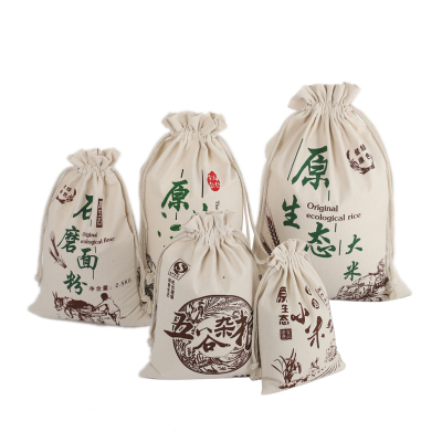 定制高端帆布米10斤LOGO袋子