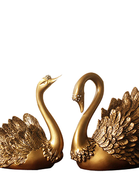 摆设复古天鹅新房装饰结婚礼物