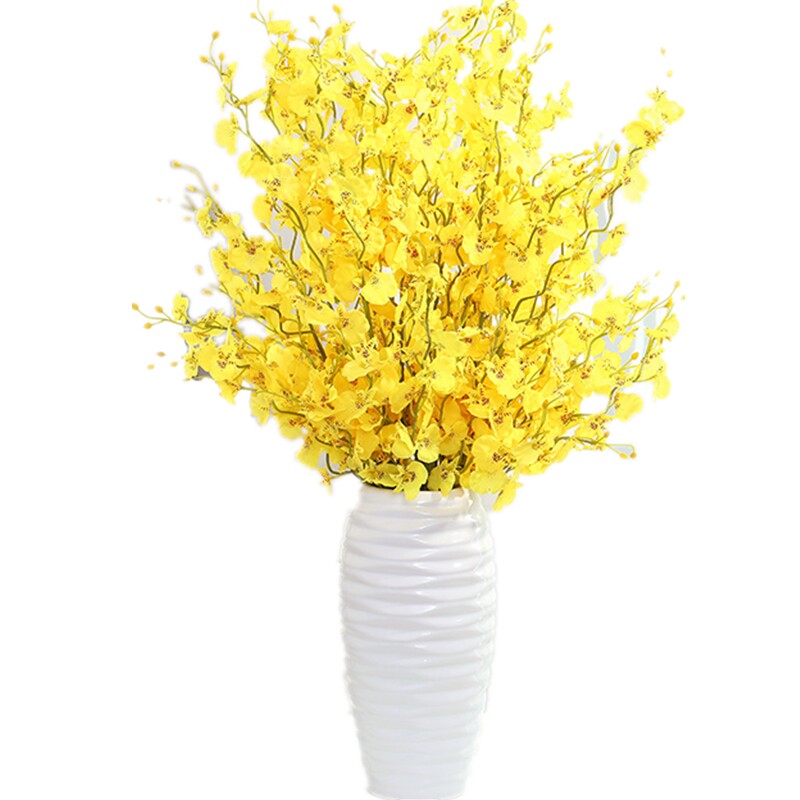跳舞兰仿真花欧式假花干花束套装家居客厅餐桌电视柜装饰花艺摆件