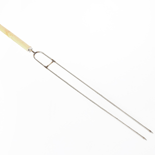 木柄烤叉不锈钢烧烤叉子烧烤签子针鸡翅羊腿烤串u形烤肉铁钎工具