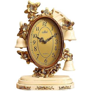 丽盛欧式座钟客厅静音钟表床头柜台钟装饰石英钟复古创意摆件时钟