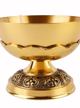 包邮 供灯 佛灯 纯铜大油灯 心经佛具 供佛铜碗油灯 佛堂佛具用品