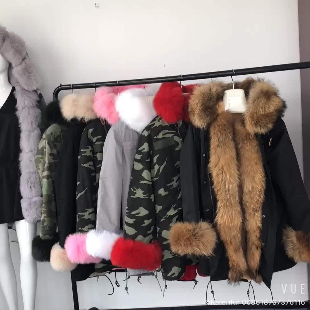 Military Style Coat With Real Fox Fur Collar Cuff Genuine Fur Lined