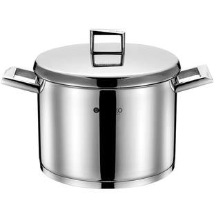 德国大汤锅26cm家用高档进口医用18/10不锈钢316加厚底双耳深煮锅