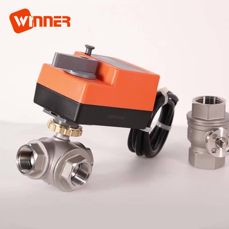 Fan Coil 3 Way Valve,Motorized Ball Valve For Fan Coil Unit,Motorized