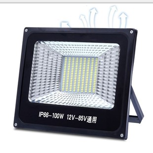 led低压12v100w直流24v36v200w工地交流投光灯船用电瓶太阳能灯头