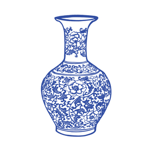 中国风特色蔚县剪纸青花瓷窗花出国外事礼品中英文翻译送老外