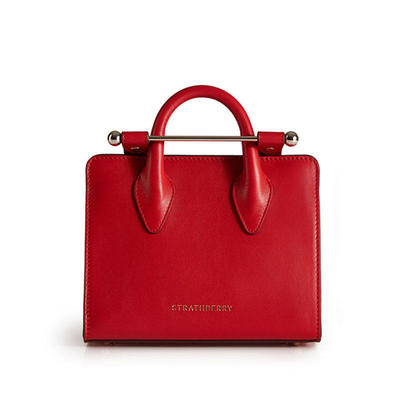 英国代购手工金属杆牛皮斜挎包