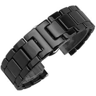 女士钢间陶瓷表带适配阿玛尼邦顿依波时尚女手表链 12 14 15 16mm