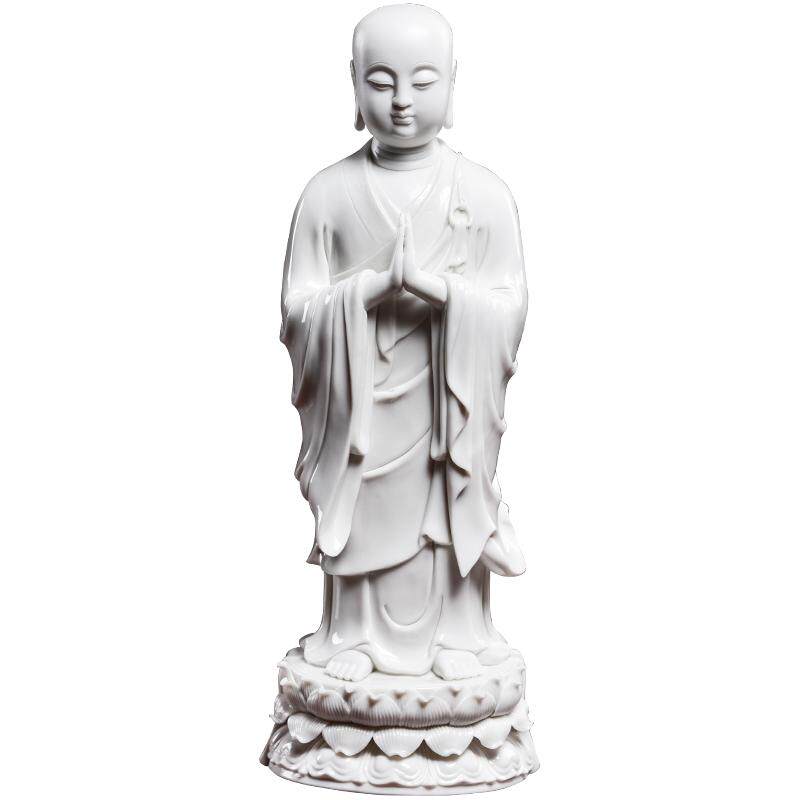戴玉堂郑金星德化白瓷如来佛祖弟子阿难迦叶尊者佛像客厅供奉摆件