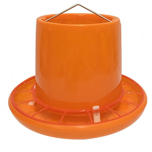 鸡饲料桶养鸡设备用品鸡鸭鹅用喂食器食槽自动下料桶支架式大料桶