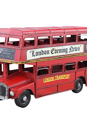 汽车双层巴士手工艺品送男友礼物